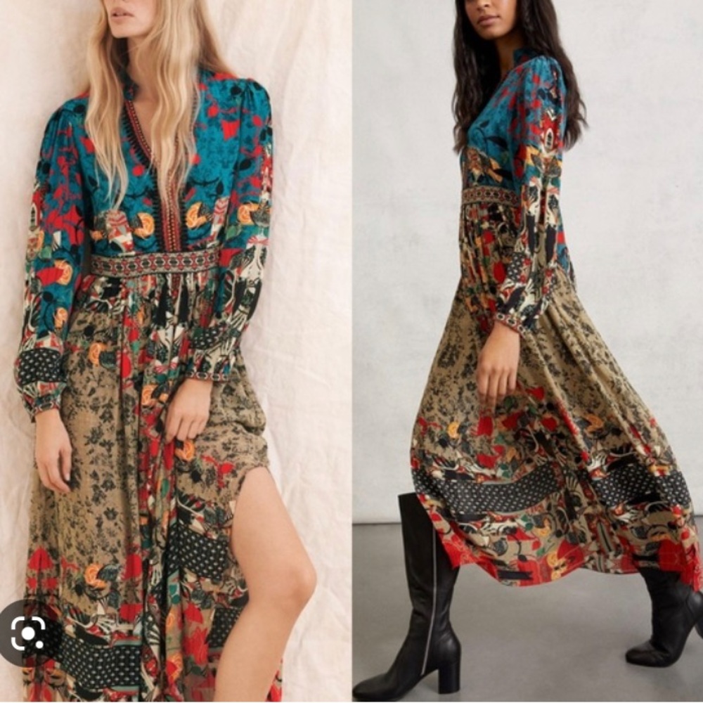 Anthropologie bhanuni by jyoti multicolored dress sz 8